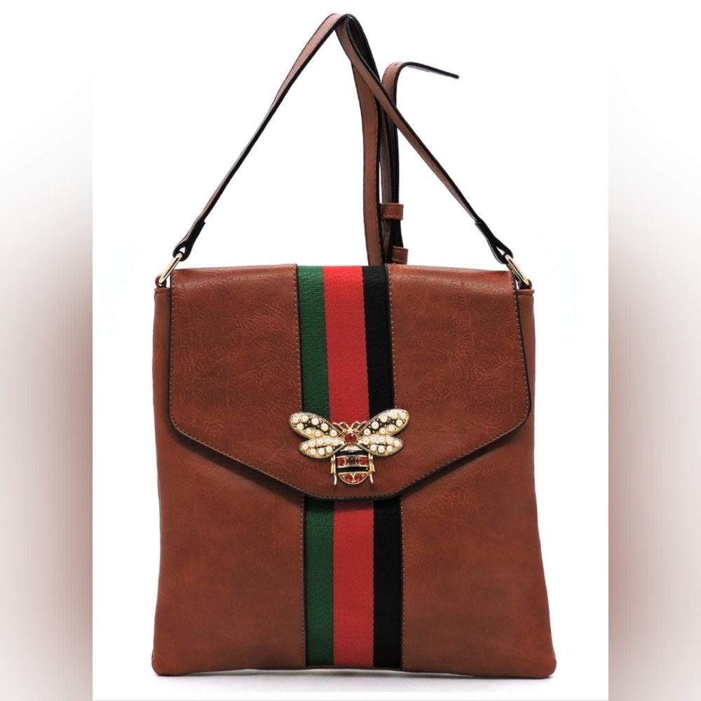 QUEEN BEE STRIP FALPOVER CROSSBODY WOMEN'S